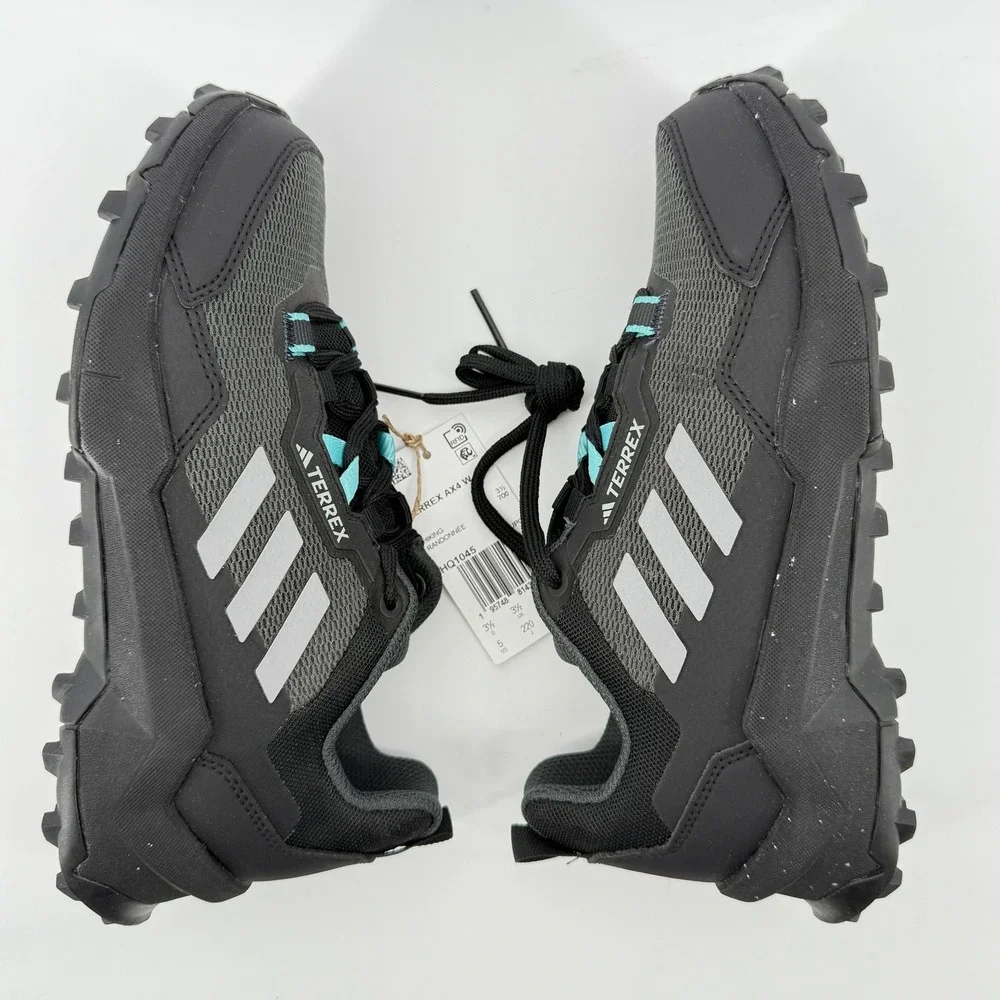 Adidas Terrex AX4 Gore-Tex Hiking Shoe Sneaker Women 5 Black‎ Gray Mint Tone NWB